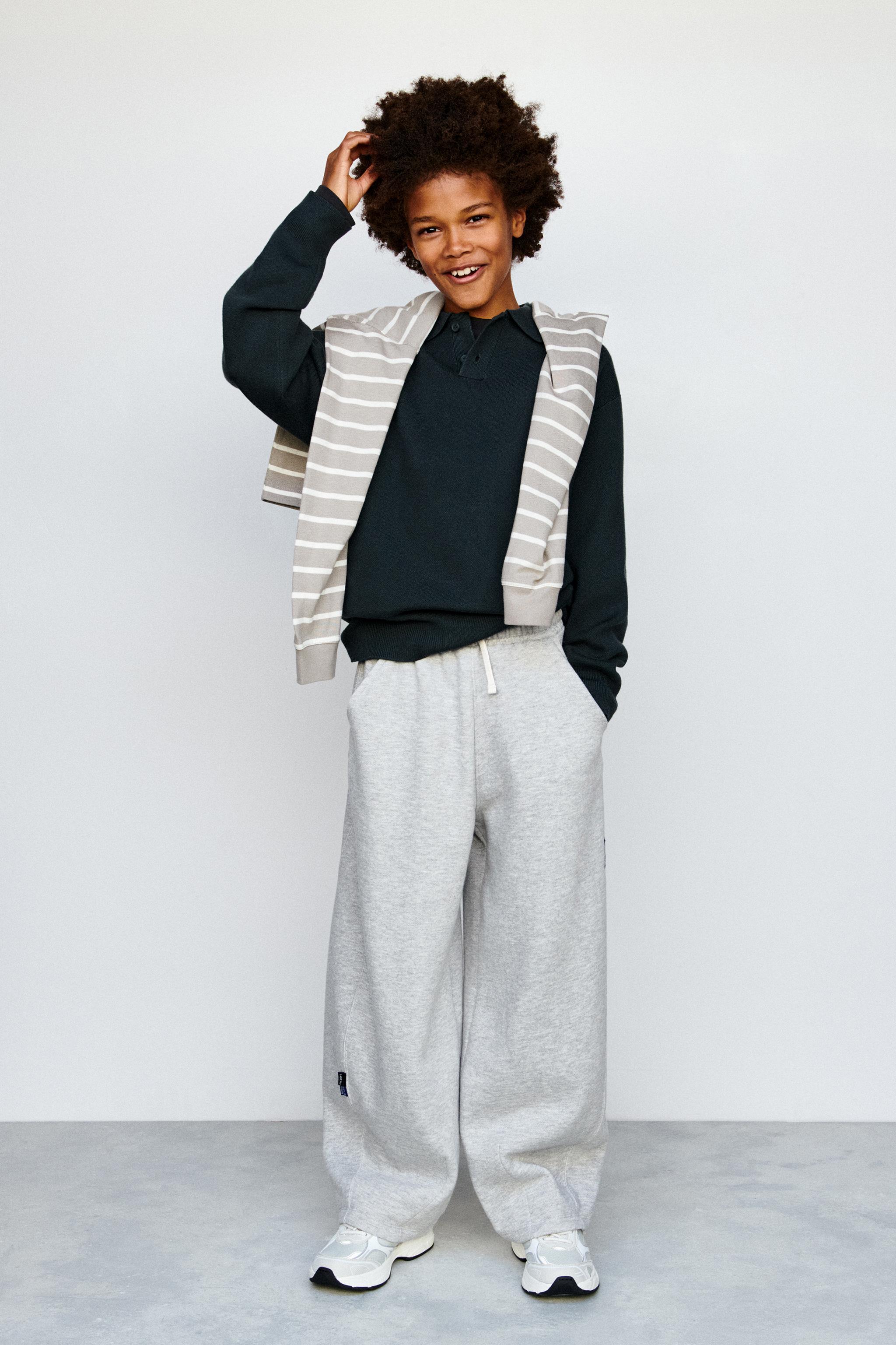 PANTALON EN MOLLETON BARREL ÉTIQUETTE